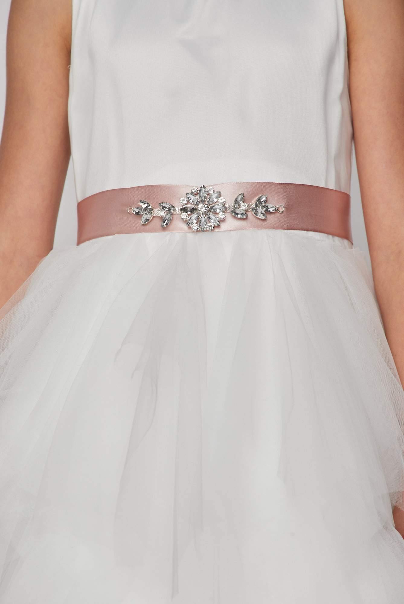 Sleeveless Satin High Low Flower Girls Dress