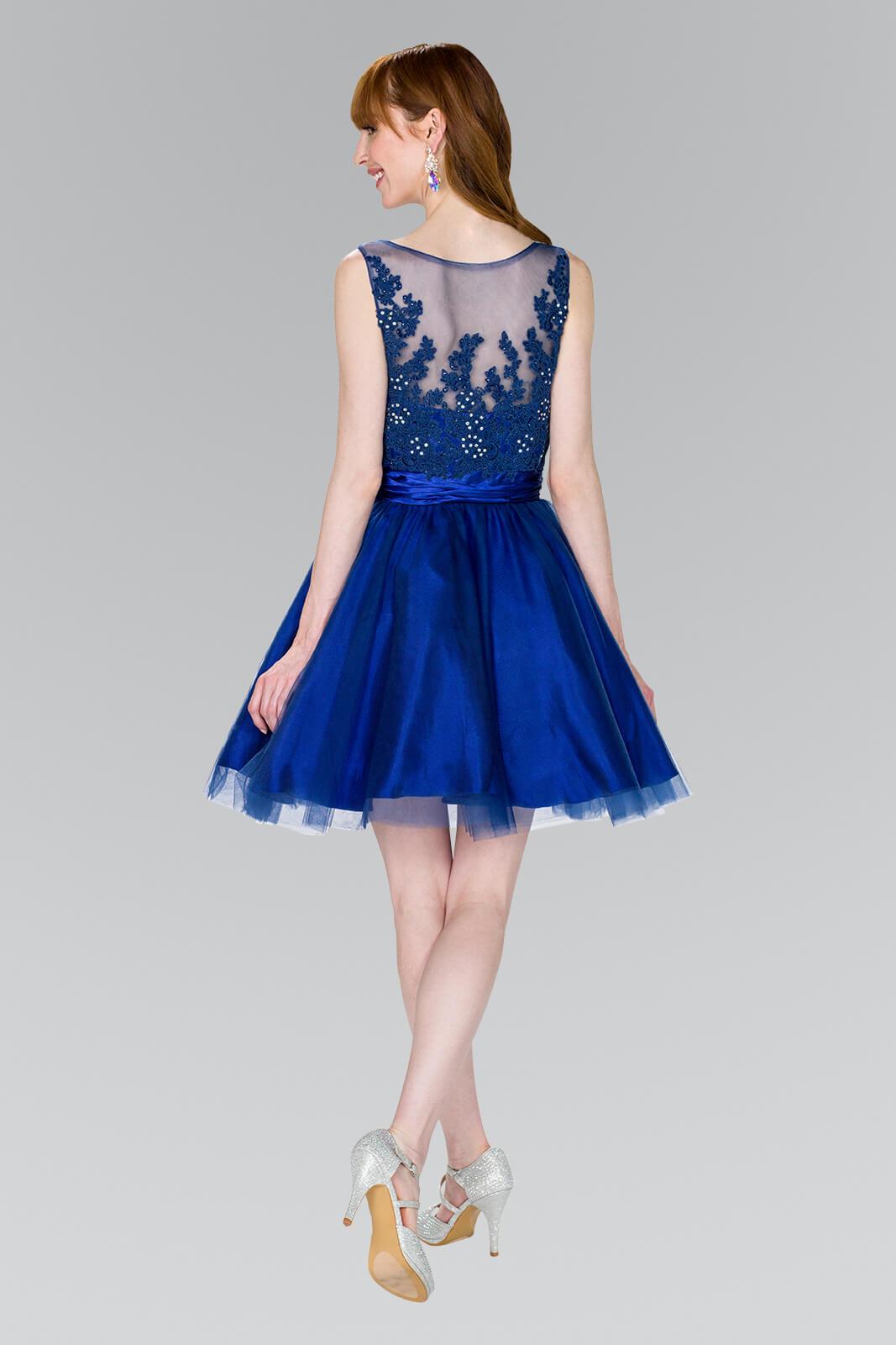 Short Vintage Evening Dress Elegant Sleeveless Short Prom Party Dress main image 1