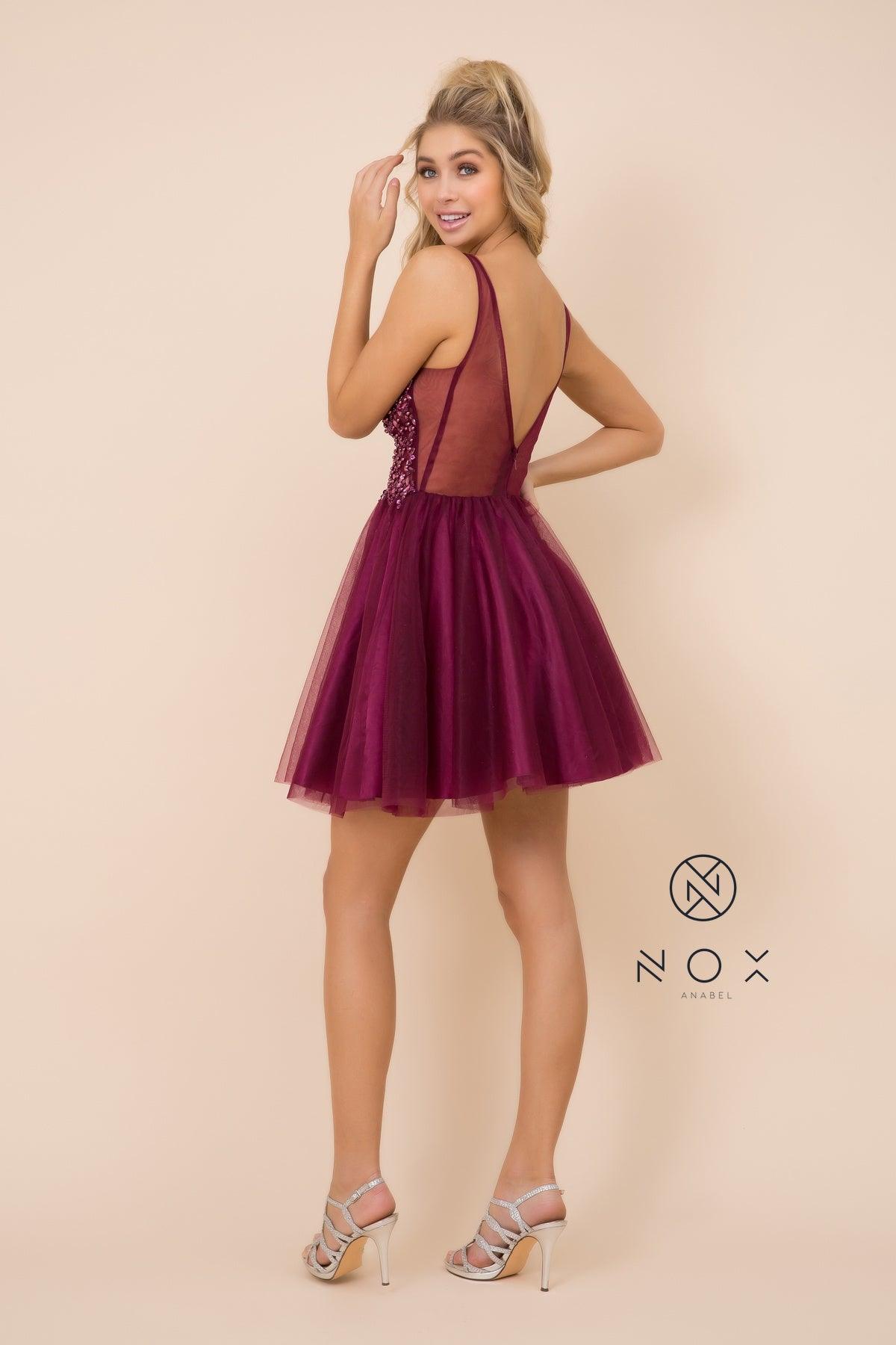 Sleeveless Short Prom Dress Homecoming - The Dress Outlet Nox Anabel