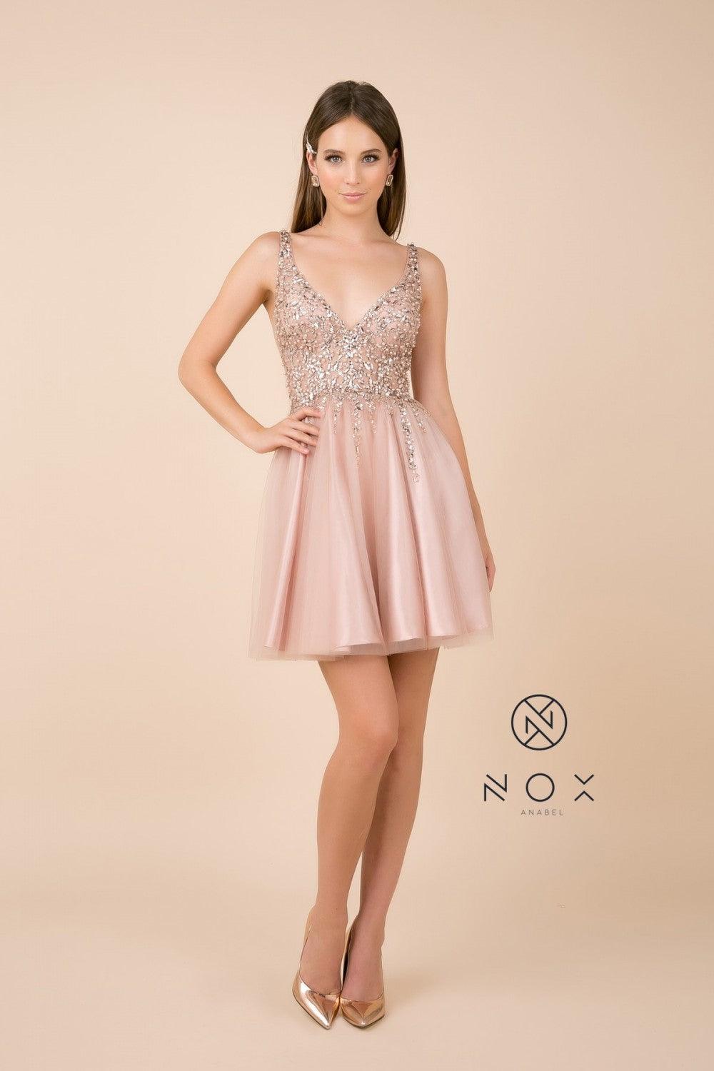 Sleeveless Short Prom Dress Homecoming - The Dress Outlet Nox Anabel