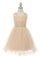 Spaghetti Strap Short Tulle Party Dress Flower Girl - The Dress Outlet Cinderella Couture
