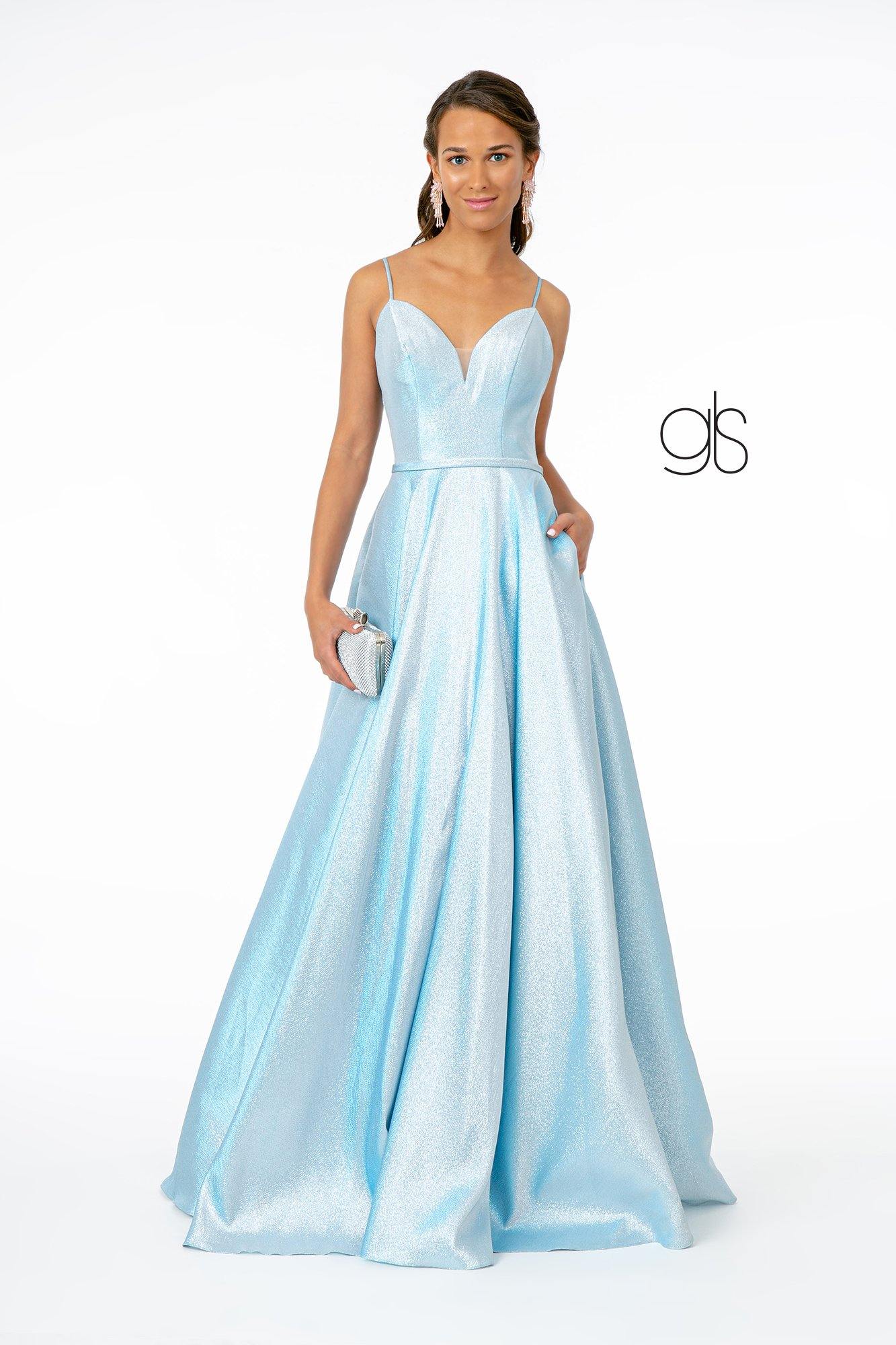 Baby Blue Spaghetti Strap Sweetheart A-Line Long Prom Dress for $181.99 ...