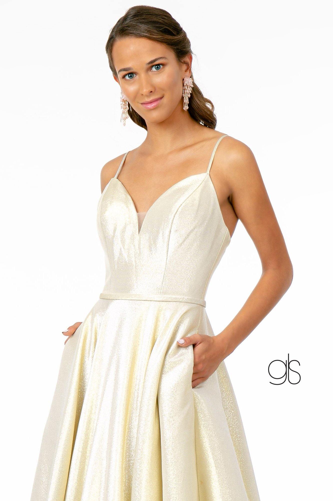 Spaghetti Strap Sweetheart A-Line Long Prom Dress