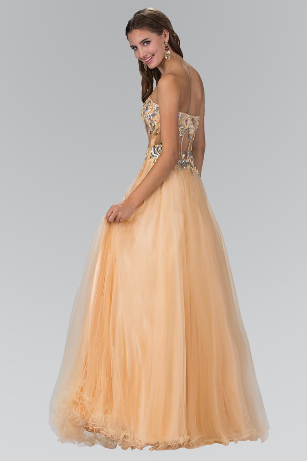 Strapless Long Prom Dress Formal Evening Gown