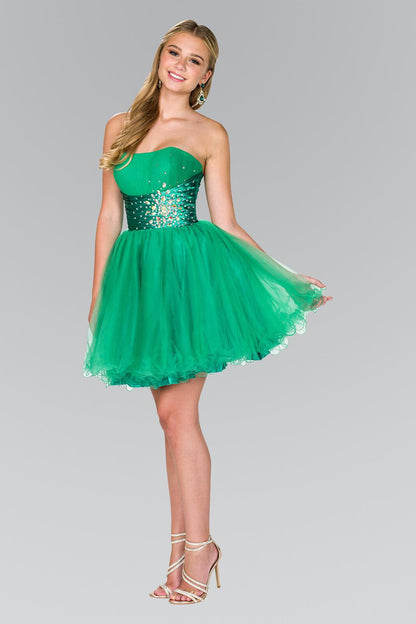 Strapless Prom Short Dress Homecoming - The Dress Outlet Elizabeth K