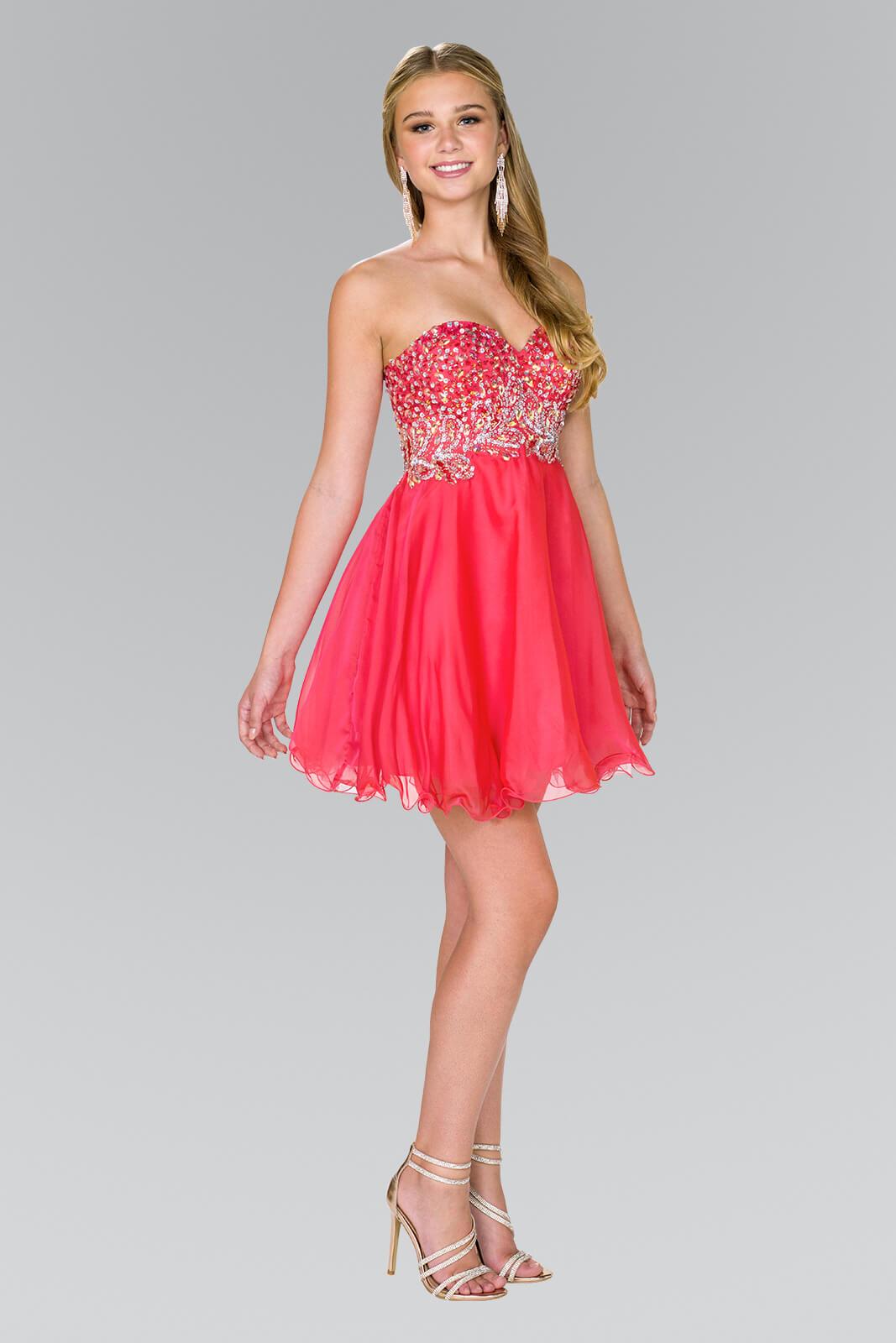 Strapless Prom Short Dress Homecoming - The Dress Outlet Elizabeth K