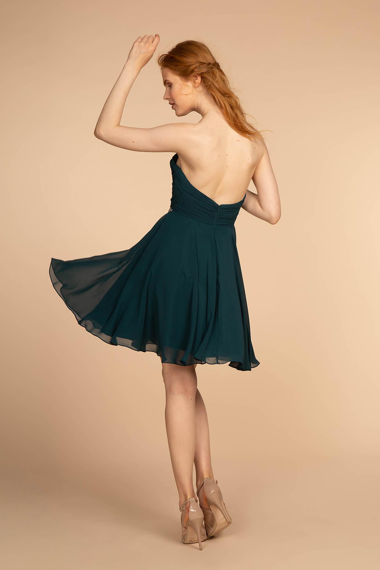 Strapless Short Cocktail Dress Formal