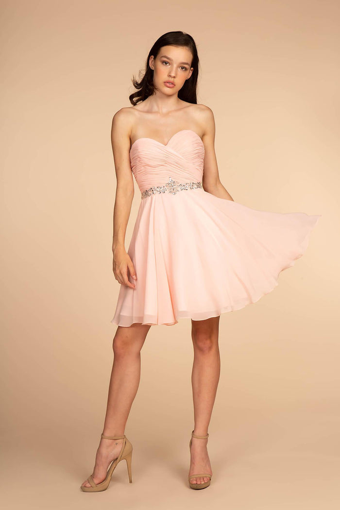 Strapless Short Cocktail Dress Formal - The Dress Outlet Elizabeth K
