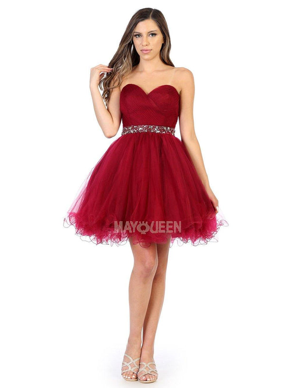 Strapless Short Dress Homecoming