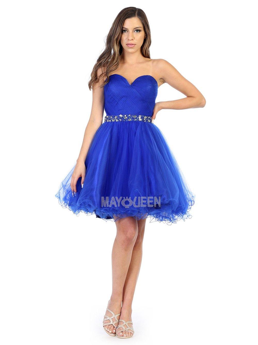 Strapless Short Dress Homecoming - The Dress Outlet May Queen