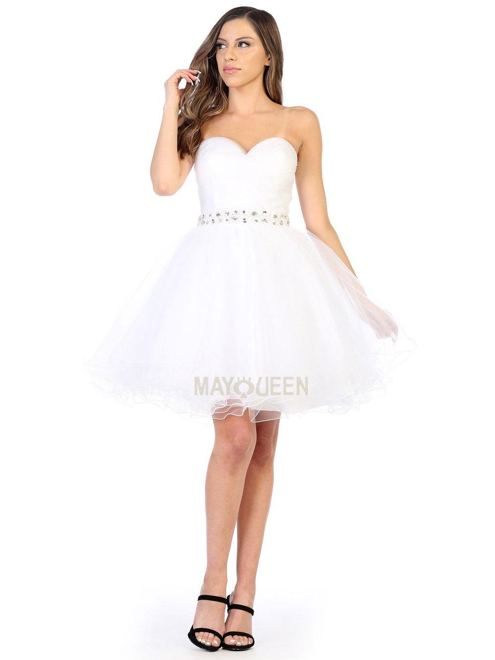 Strapless Short Dress Homecoming - The Dress Outlet May Queen
