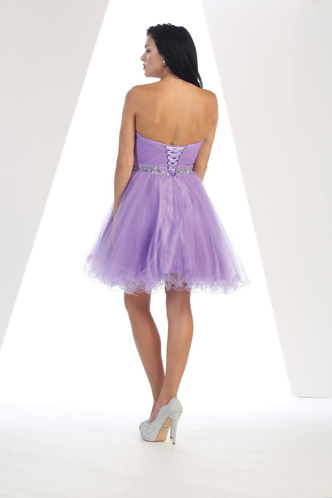 Strapless Short Dress Homecoming - The Dress Outlet May Queen