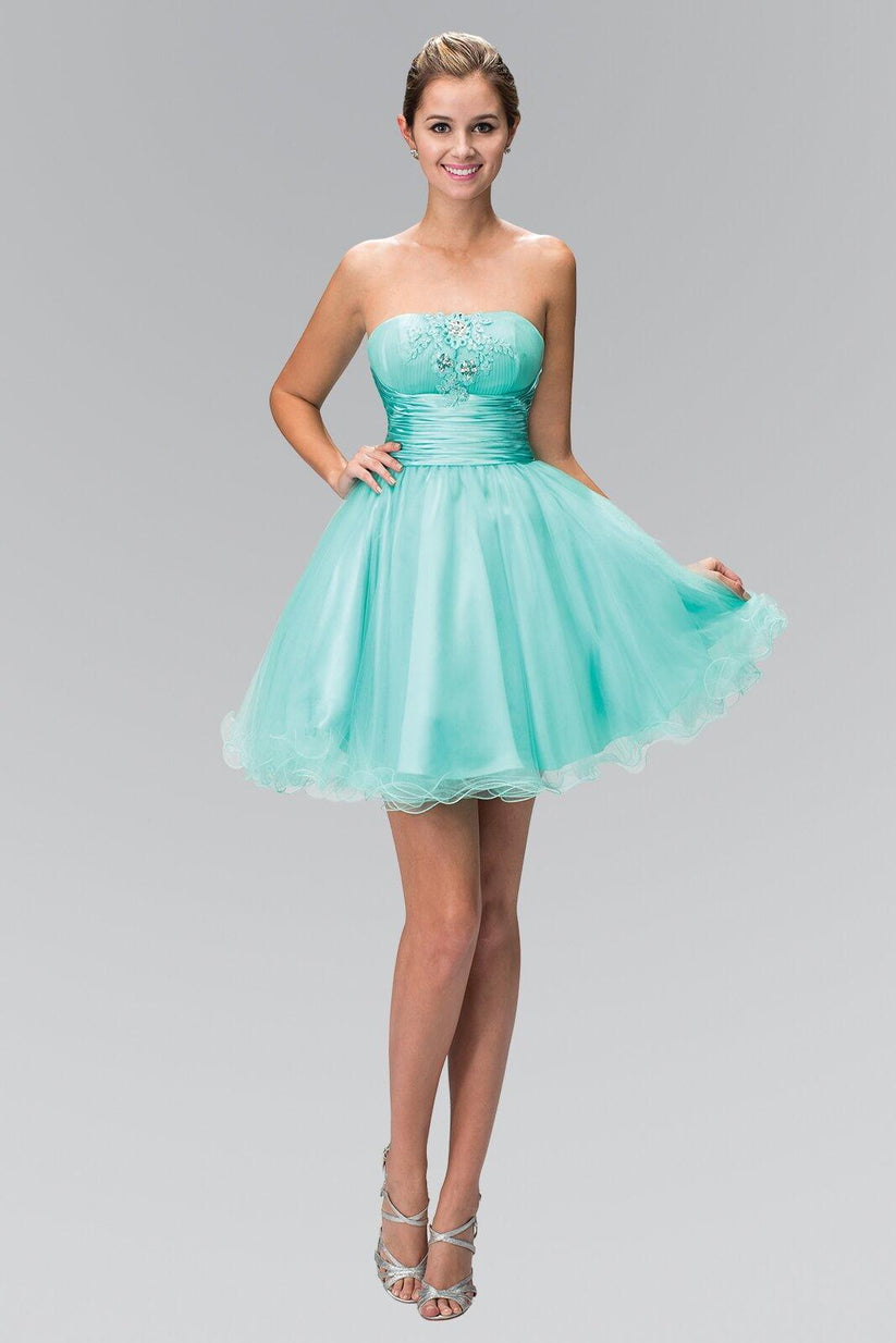 Short Strapless Prom Dress Cocktail Homecoming Dresses