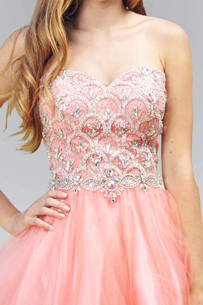 Strapless Short Prom Dress Homecoming - The Dress Outlet Elizabeth K
