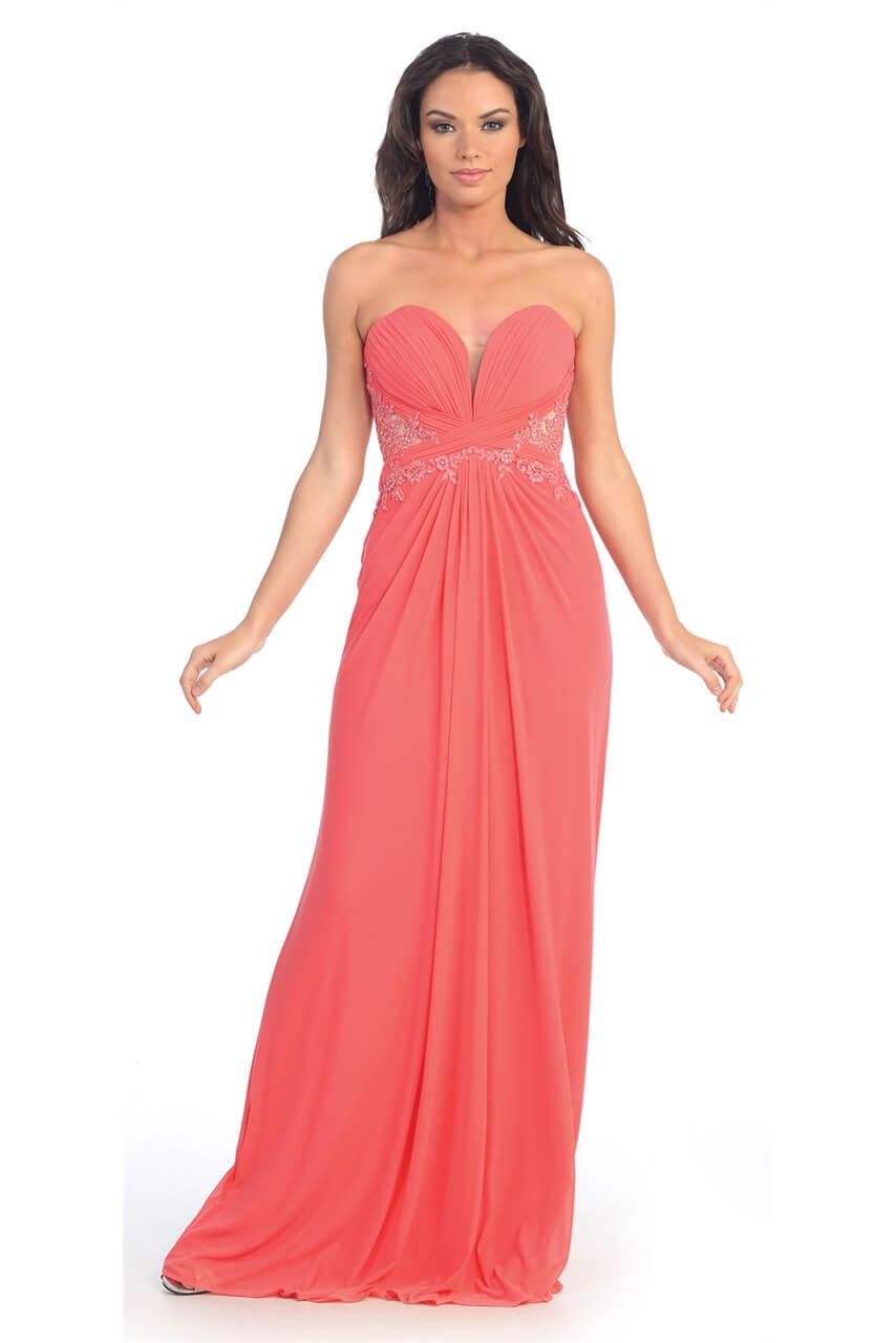 Strapless Sweetheart Long Prom Dress Formal - The Dress Outlet Elizabeth K