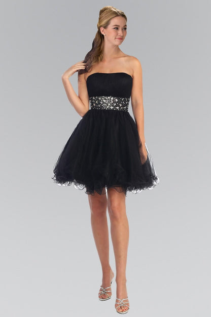 Strapless Sweetheart Prom Short Dress - The Dress Outlet Elizabeth K