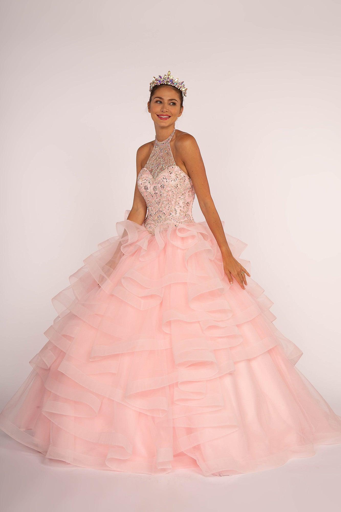 Sweet 16 Long Ball Gown Quinceanera - The Dress Outlet Elizabeth K
