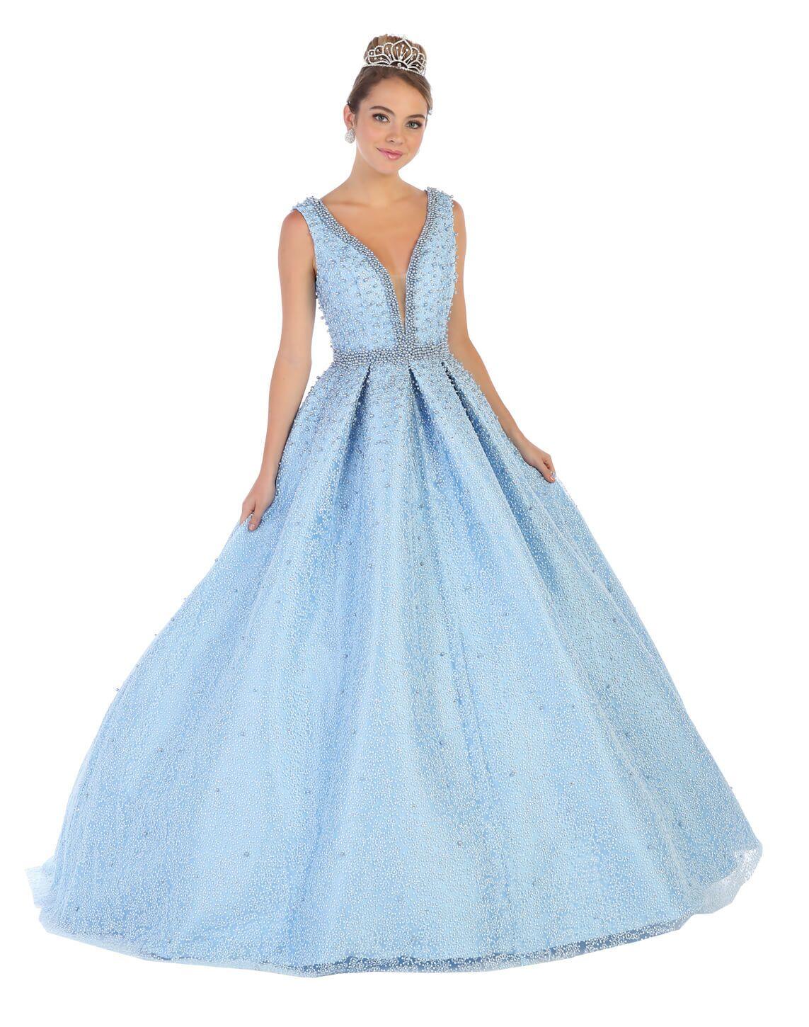 Sweet 16 Long Quinceanera Ball Gown - The Dress Outlet May Queen