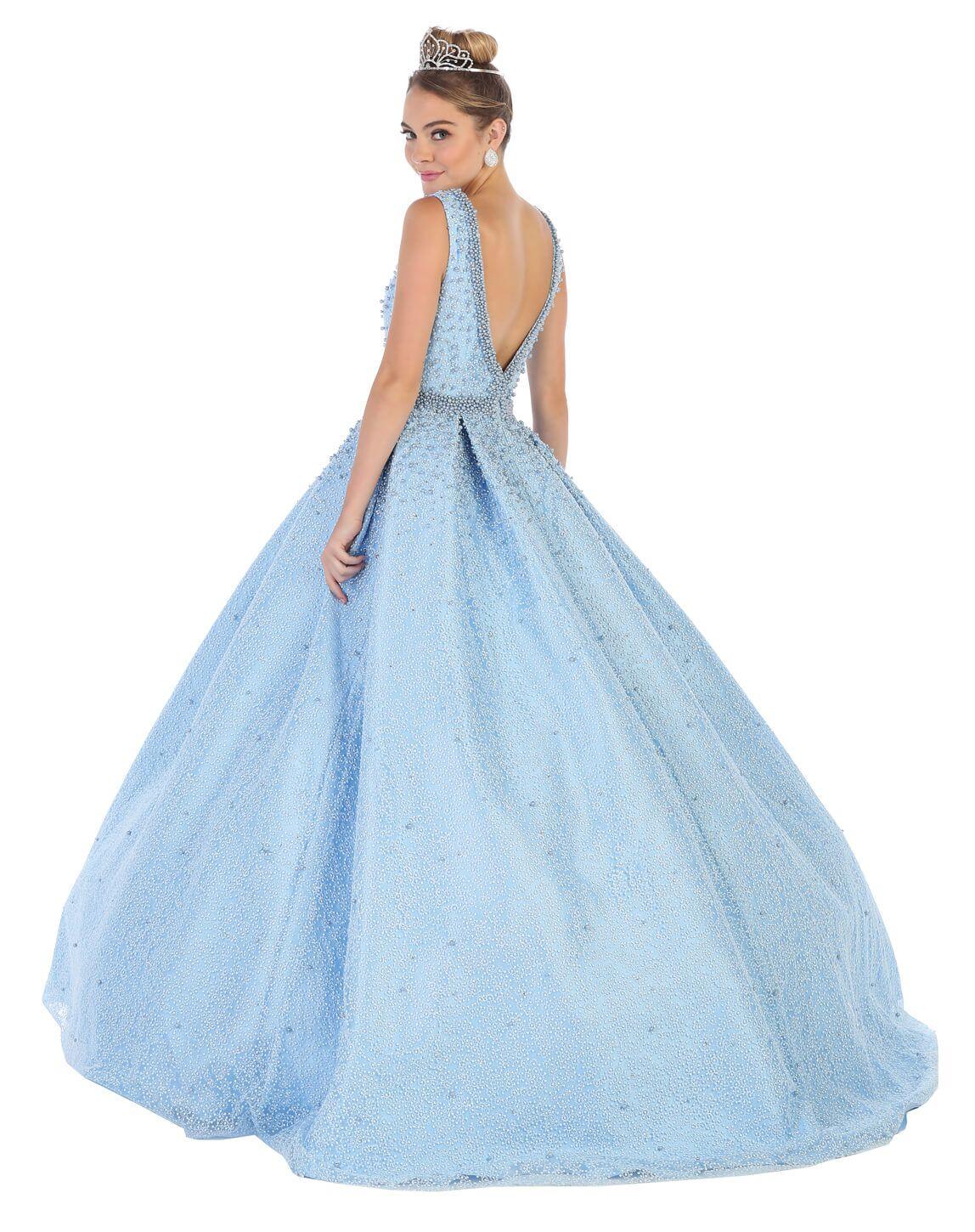 Sweet 16 Long Quinceanera Ball Gown - The Dress Outlet May Queen