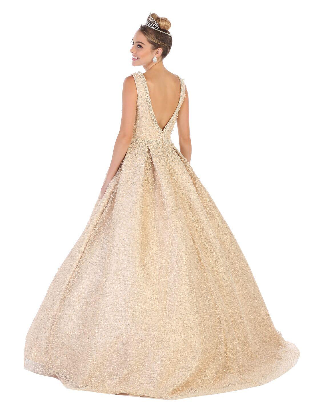 Sweet 16 Long Quinceanera Ball Gown - The Dress Outlet May Queen