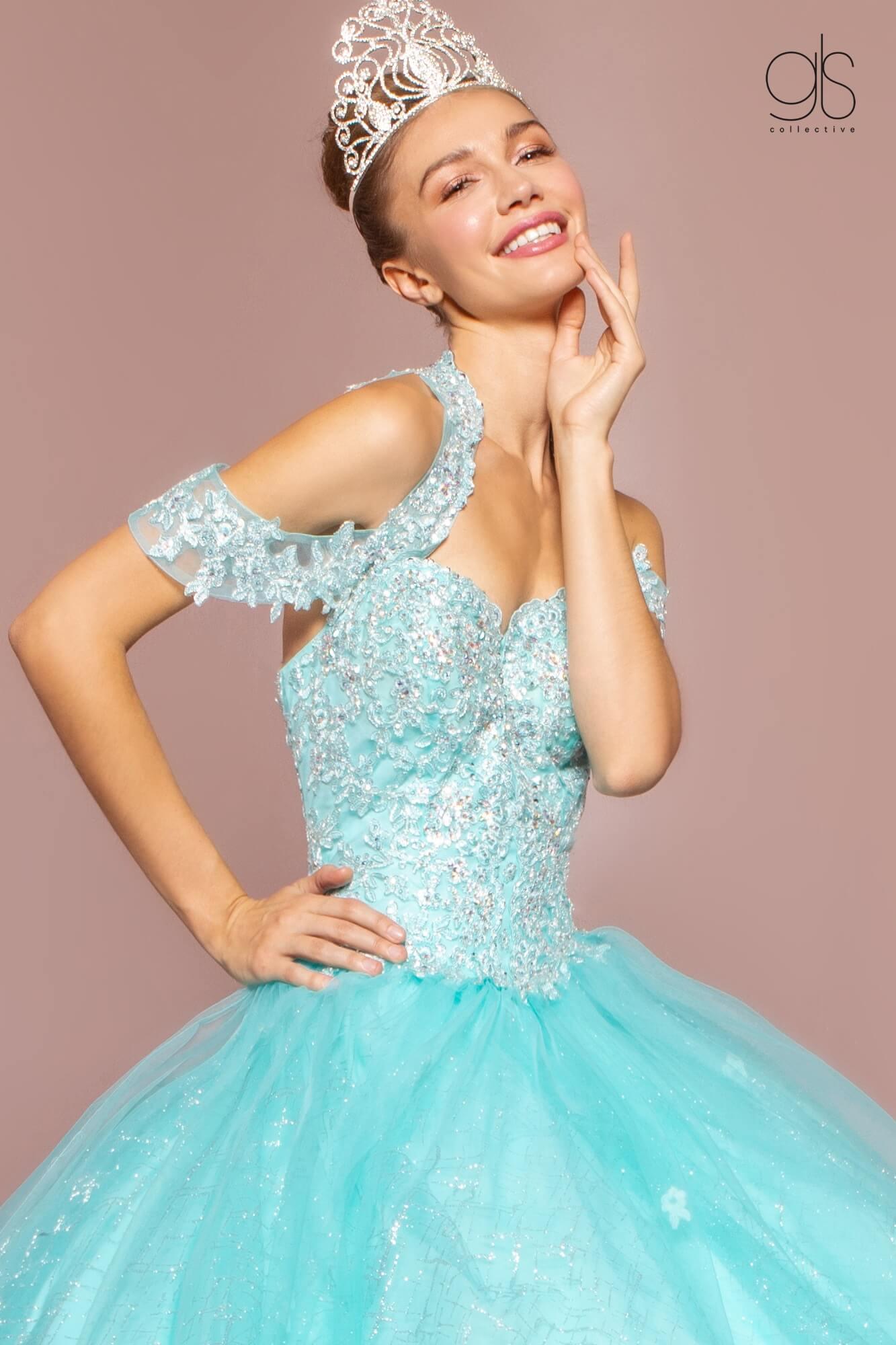 Sweet 16 Long Quinceanera Ball Gown - The Dress Outlet Elizabeth K