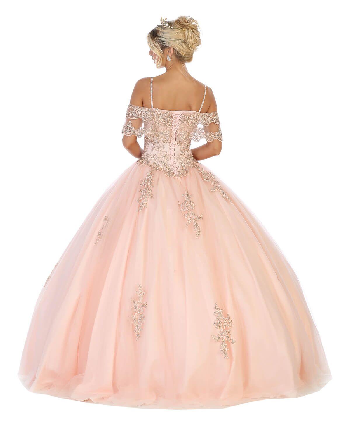 Sweet 16 Long Quinceanera Plus Size Dress - The Dress Outlet May Queen