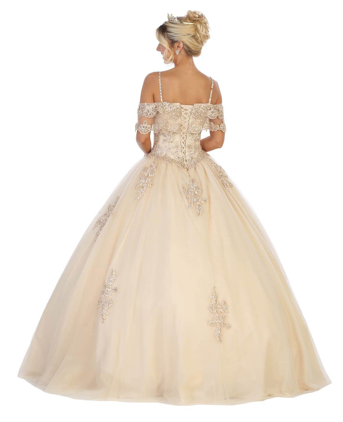 Sweet 16 Long Quinceanera Plus Size Dress - The Dress Outlet May Queen