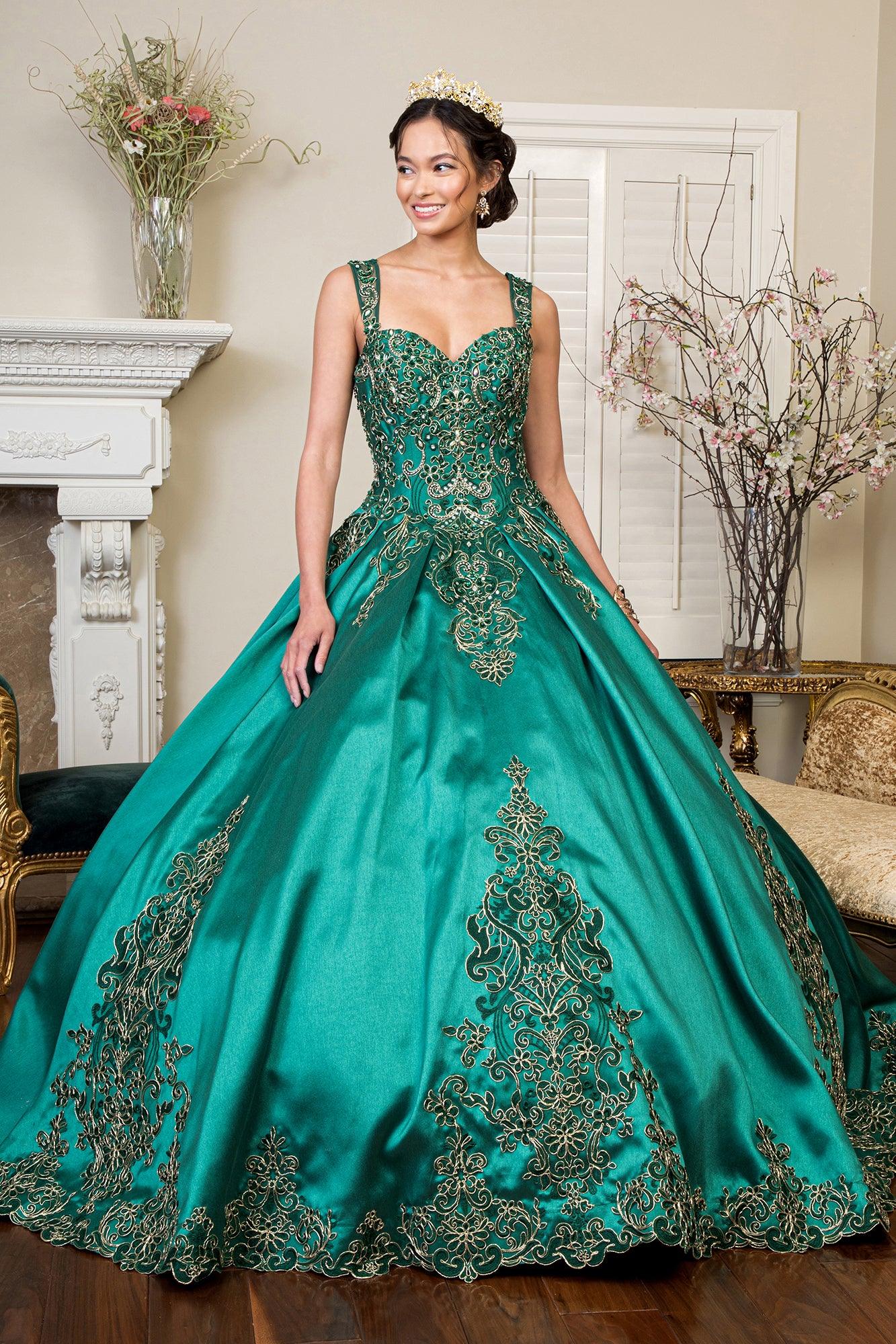 Sweet 16 Long Quinceanera Sleeveless Ball Gown - The Dress Outlet