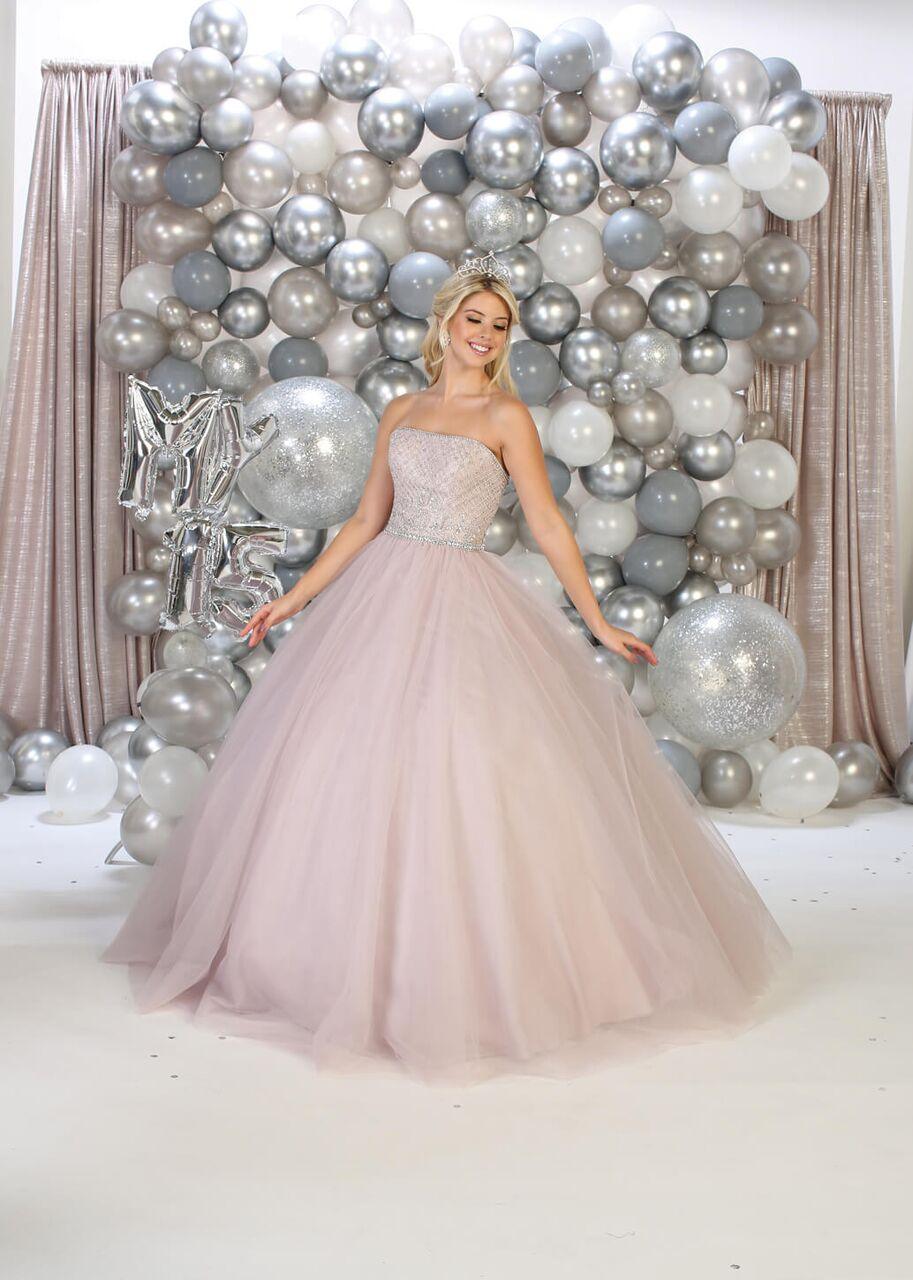 Sweet 16 Long Strapless Quinceanera Dress - The Dress Outlet May Queen