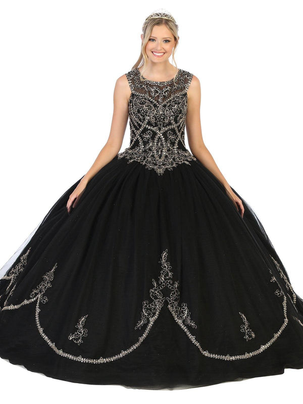 Sweet 16 Quinceanera Lace Applique Ball Gown