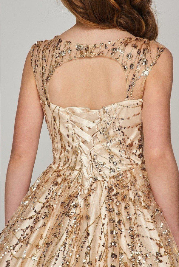 Sweetheart Bodice Long Flower Girl Dress - The Dress Outlet