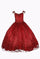 Sweetheart Bodice Long Flower Girl Dress - The Dress Outlet