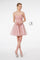 Sweetheart Neckline Multi-Layered Glitter Mesh Short Dress - The Dress Outlet Elizabeth K
