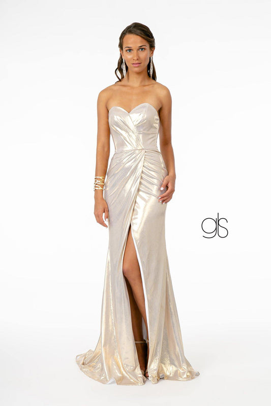 Sweetheart Ruched Mermaid Long Prom Dress - The Dress Outlet Elizabeth K