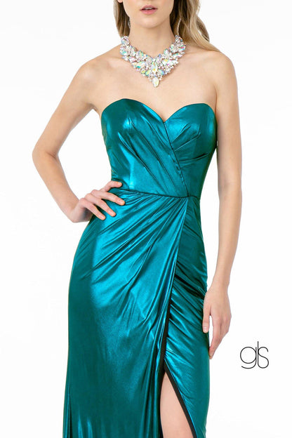 Sweetheart Ruched Mermaid Long Prom Dress - The Dress Outlet Elizabeth K