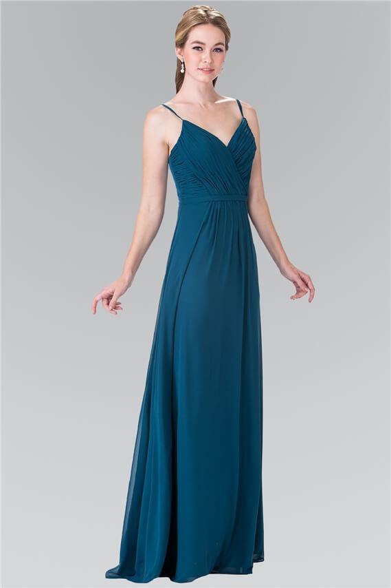 Beautiful Chiffon Straps Sweetheart Long Party Dress , Cute Party Dress main image 1