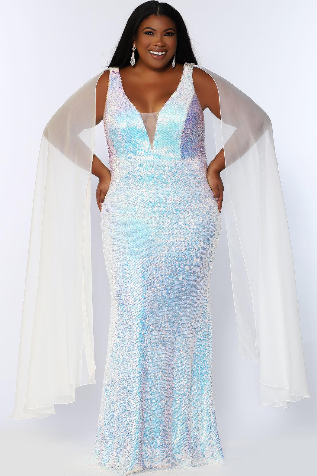 Sydneys Closet JK2109 Sequin Long Formal Prom Dress