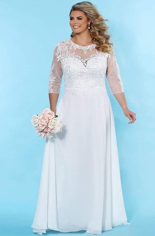 Sydneys Closet Long Bridal Plus Size Dress - The Dress Outlet