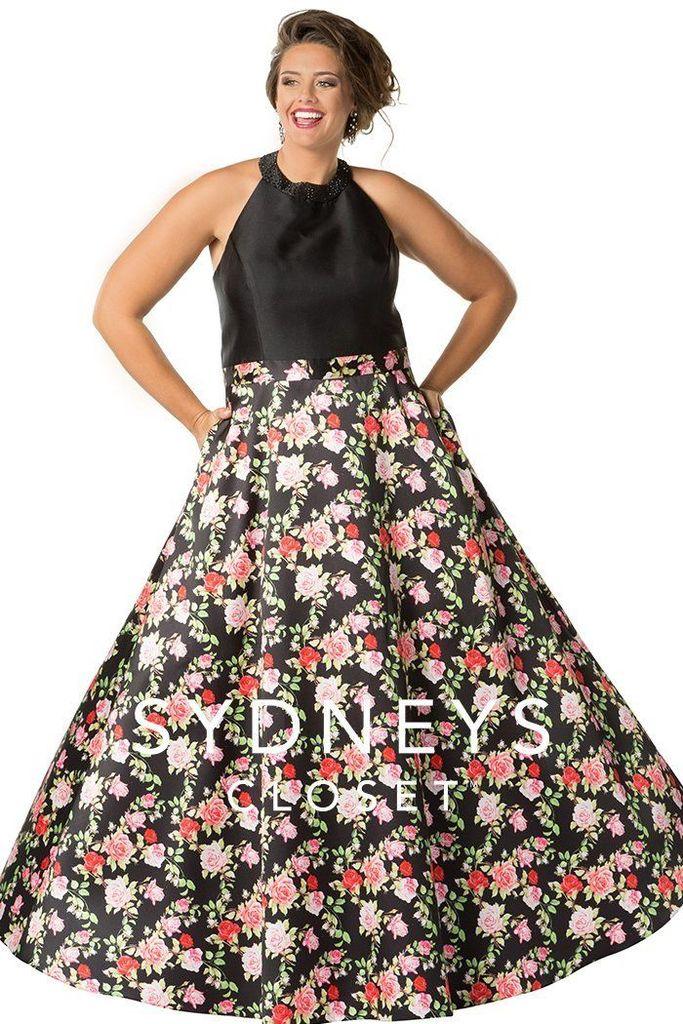 Sydneys Closet Long Evening Dress Prom Gown - The Dress Outlet Sydneys Closet
