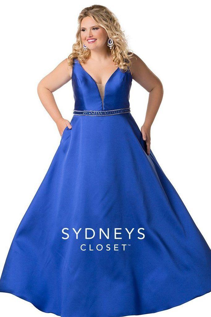 Sydneys Closet Long Evening Gown Prom Dress - The Dress Outlet Sydneys Closet