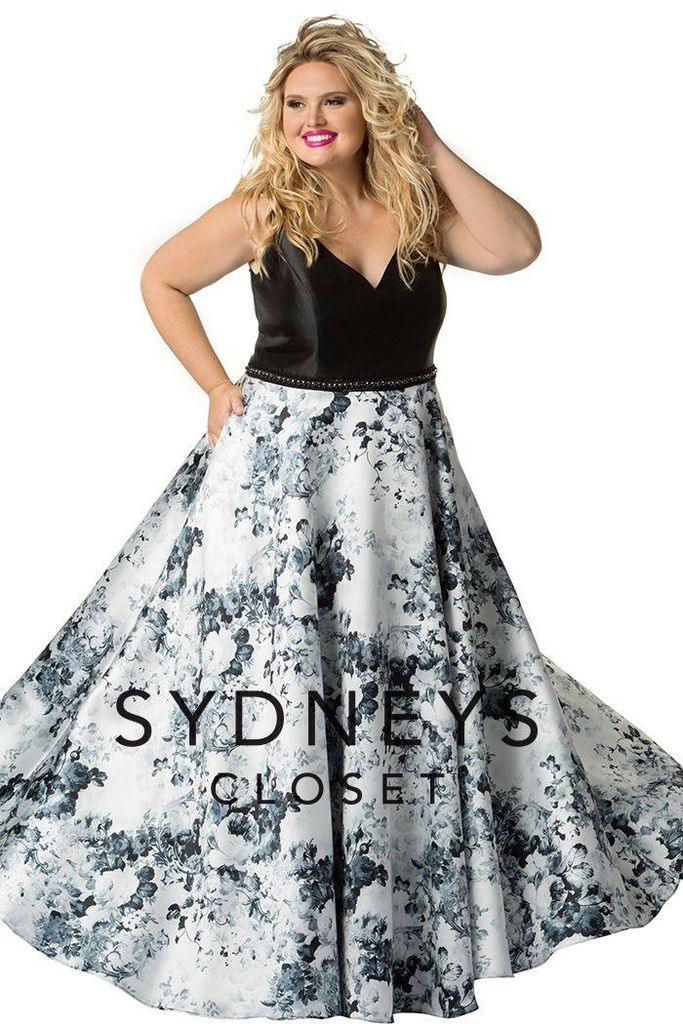 Sydneys Closet Long Formal A-Line Prom Dress