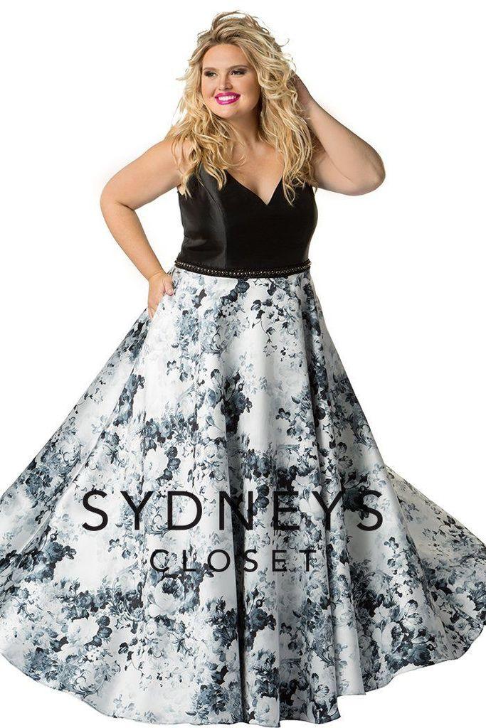 Sydneys Closet Long Formal A-Line Prom Dress - The Dress Outlet Sydneys Closet