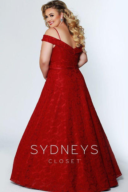 Sydneys Closet Long Off The Shoulder Plus Size Prom Dress - The Dress Outlet Sydneys Closet