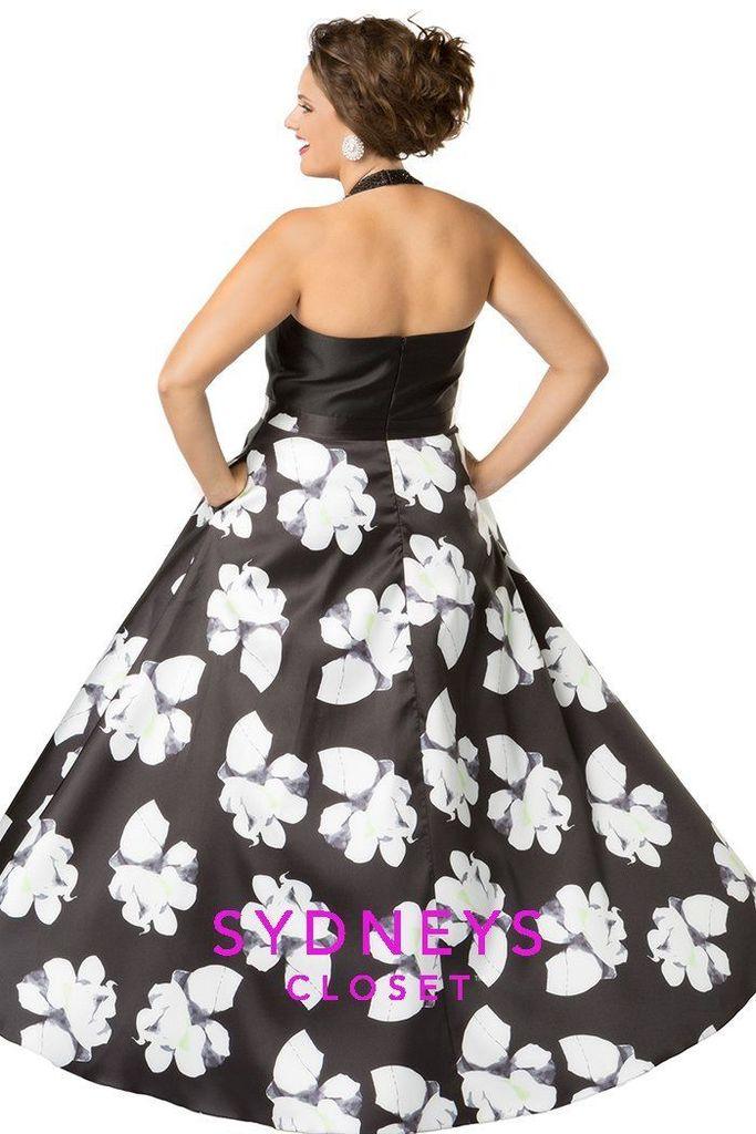 Sydneys Closet Long Prom Dress Floral Ball Gown - The Dress Outlet Sydneys Closet