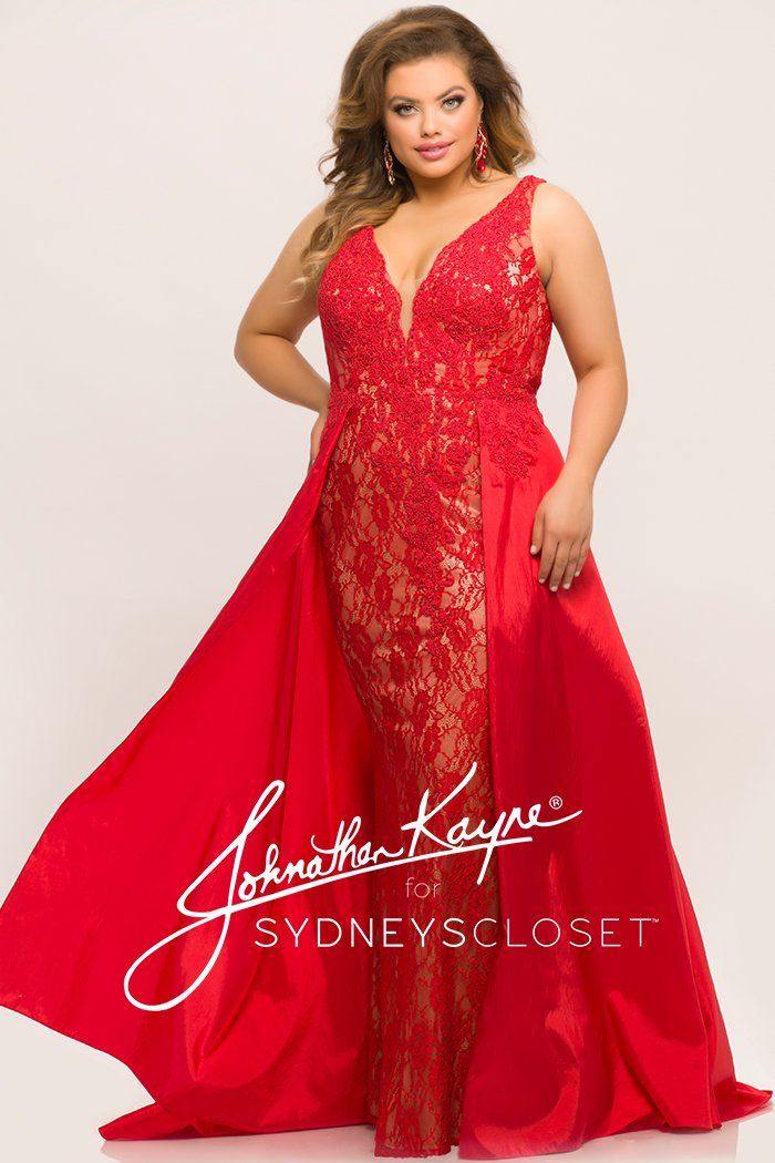 Sydneys Closet Long Prom Plus Size Dress - The Dress Outlet
