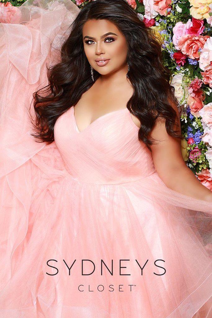Sydneys Closet Long Tulle Plus Size Prom Dress