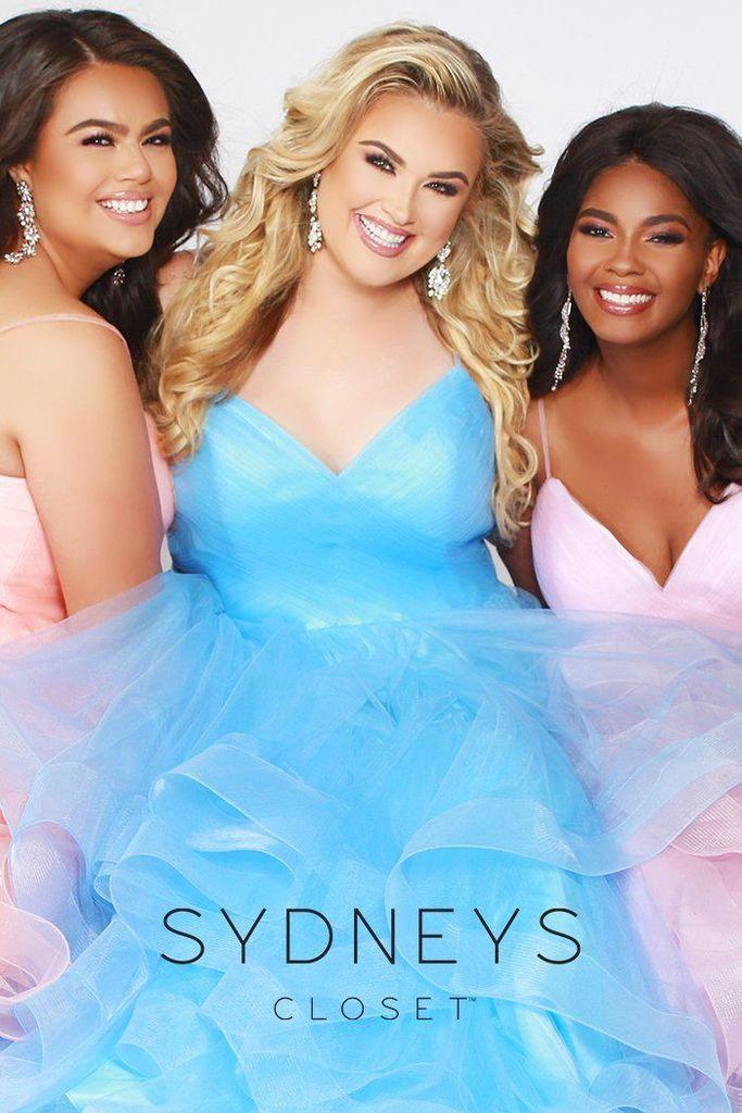 Sydneys Closet Long Tulle Plus Size Prom Dress