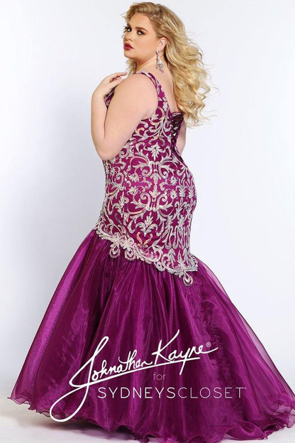 Sydneys Closet Plus Size Long Prom Dress - The Dress Outlet