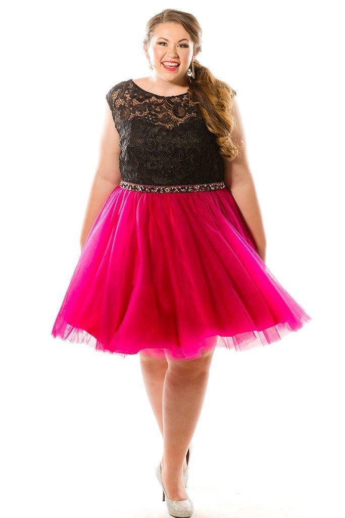 Sydneys Closet Plus Size Short Prom Dress