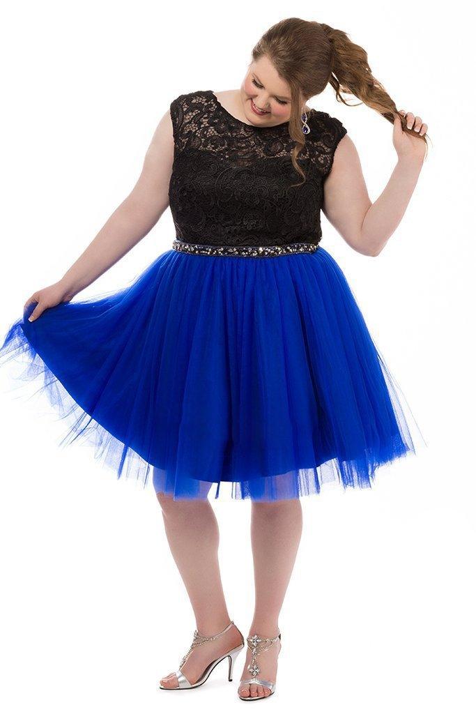 Sydneys Closet Plus Size Short Prom Dress